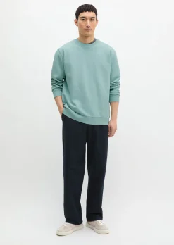Sweatshirt regular garment-dyed mit Logoprint auf dem Rücken