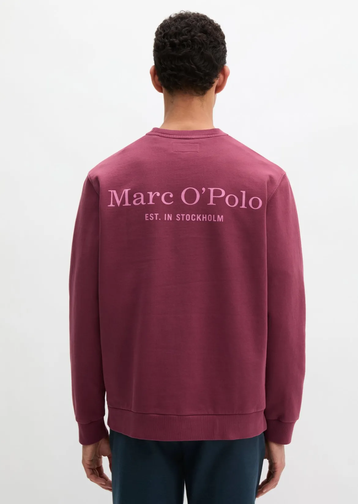 Sweatshirt regular garment-dyed mit Logoprint auf dem Rücken