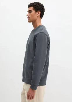 Sweatshirt regular garment-dyed mit Logoprint auf dem Rücken
