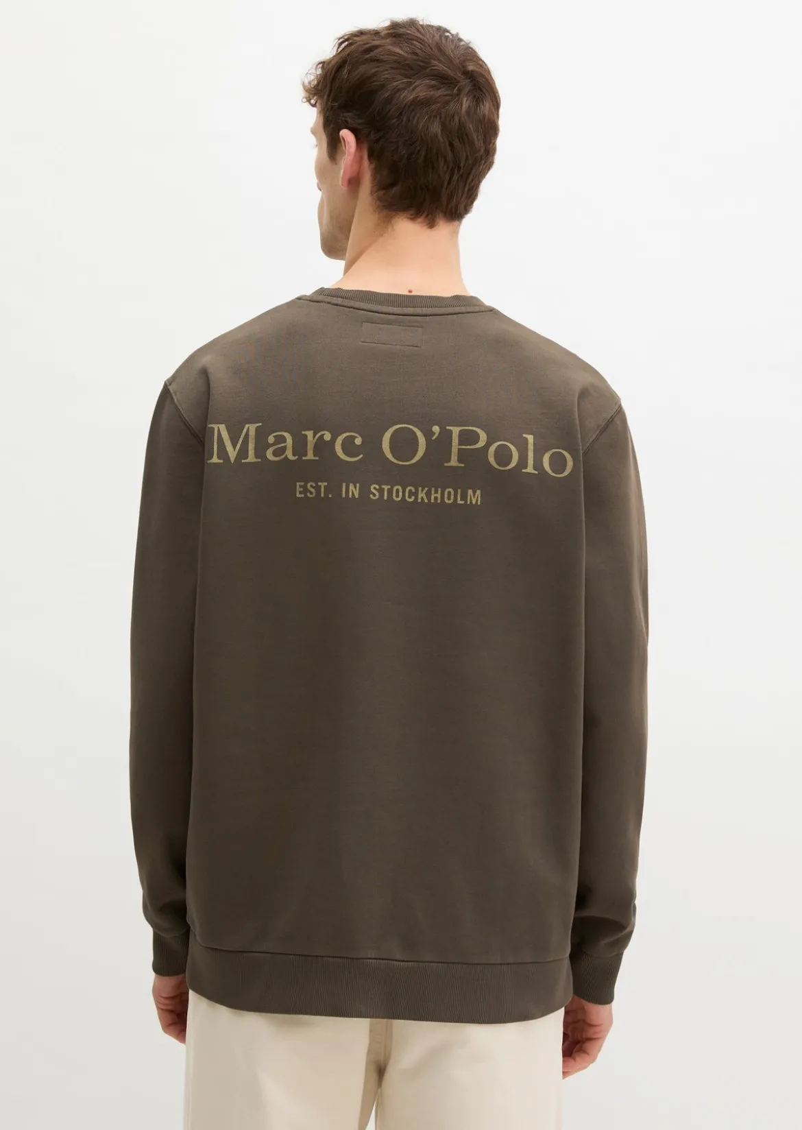 Sweatshirt regular garment-dyed mit Logoprint auf dem Rücken