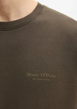 Sweatshirt regular garment-dyed mit Logoprint auf dem Rücken