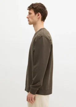 Sweatshirt regular garment-dyed mit Logoprint auf dem Rücken