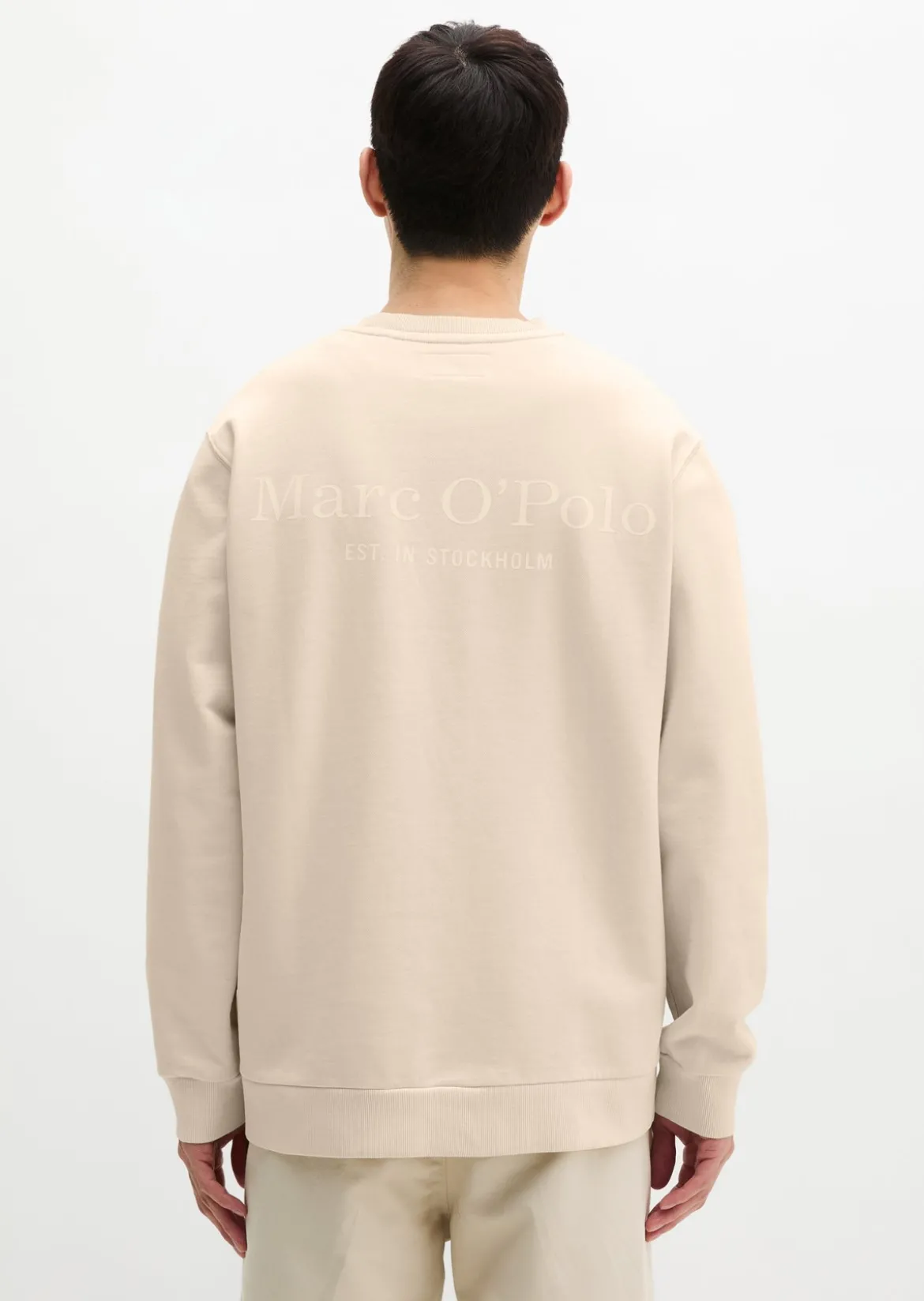 Sweatshirt regular garment-dyed mit Logoprint auf dem Rücken