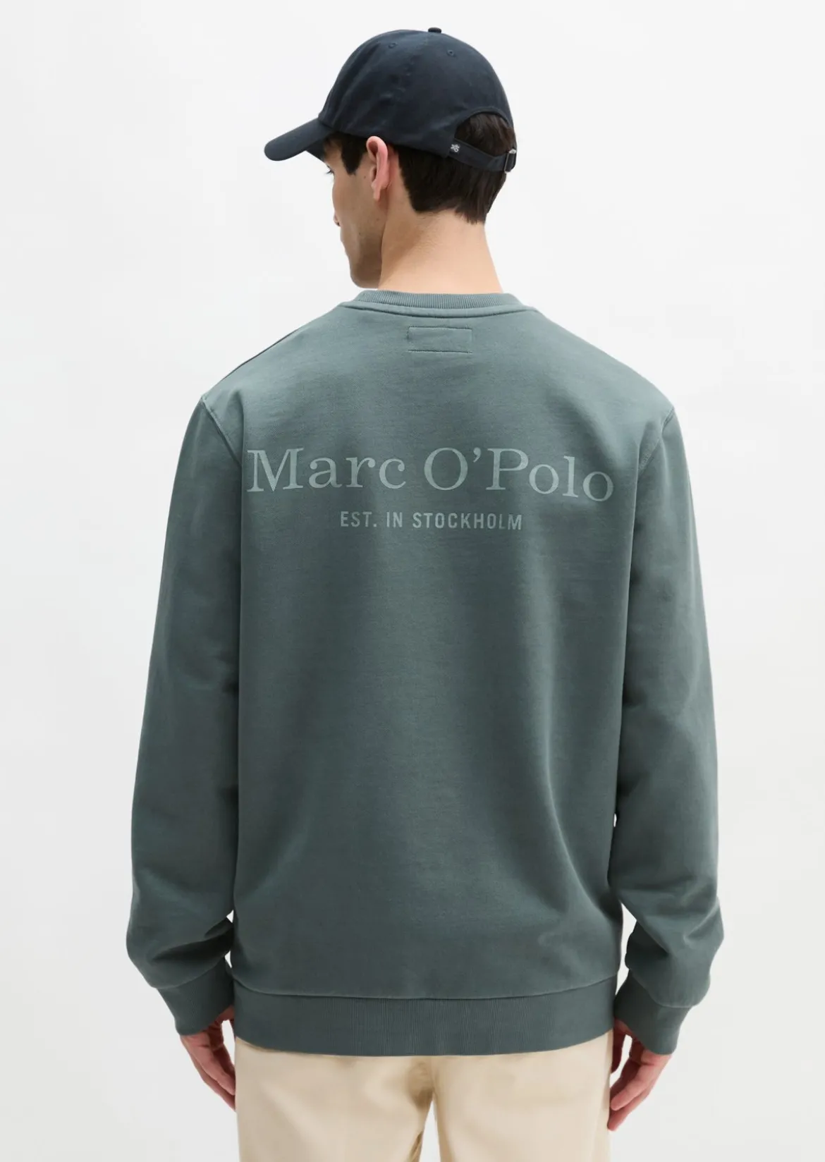 Sweatshirt regular garment-dyed mit Logoprint auf dem Rücken