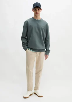 Sweatshirt regular garment-dyed mit Logoprint auf dem Rücken