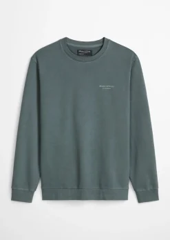 Sweatshirt regular garment-dyed mit Logoprint auf dem Rücken