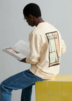 Sweatshirt regular mit lässigem Rückenprint