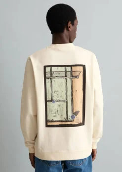 Sweatshirt regular mit lässigem Rückenprint