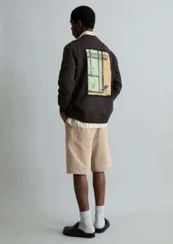 Sweatshirt regular mit lässigem Rückenprint
