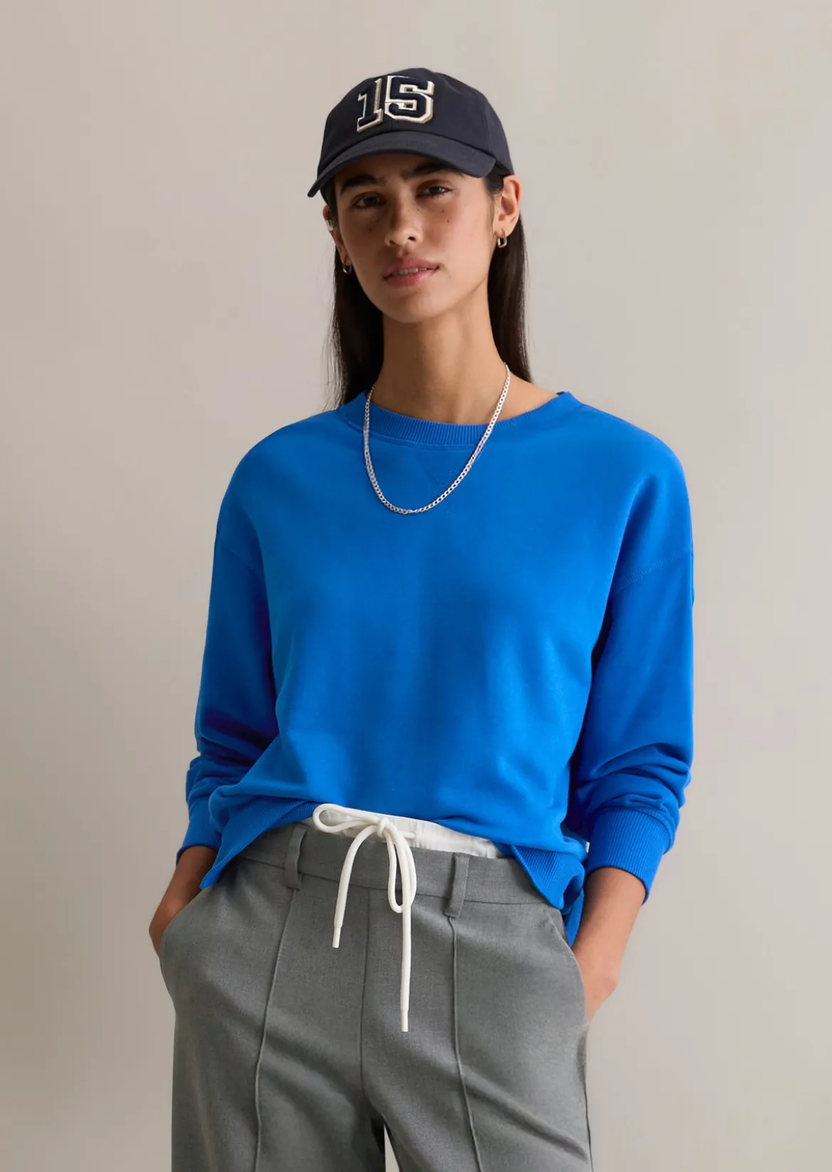 Sweatshirt relaxed aus Organic Cotton-Mix