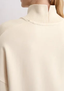 Sweatshirt relaxed mit breitem Rippstrick-Bund