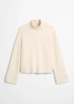 Sweatshirt relaxed mit breitem Rippstrick-Bund