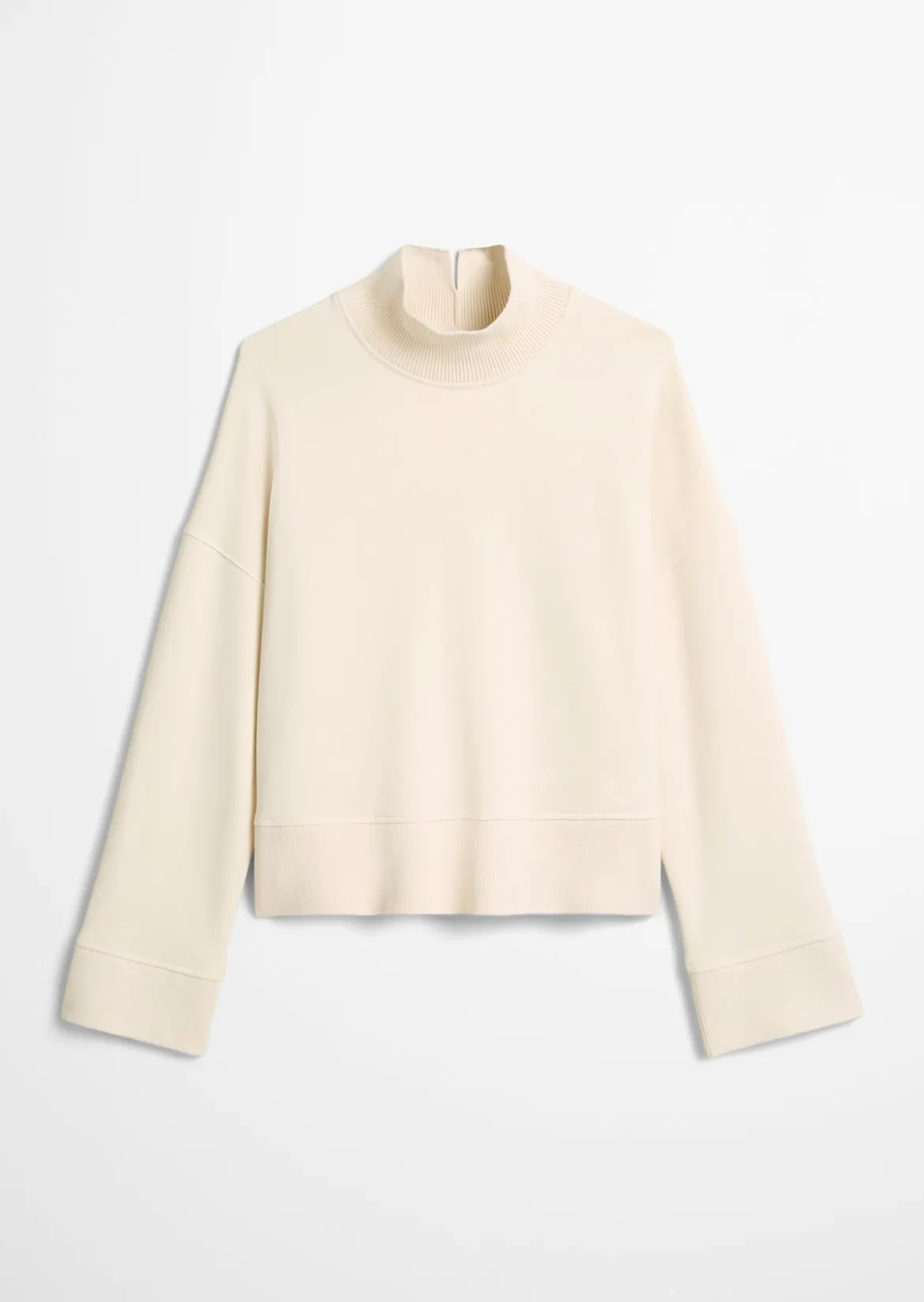 Sweatshirt relaxed mit breitem Rippstrick-Bund