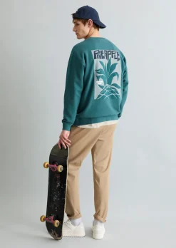Sweatshirt relaxed mit großem Rückenprint