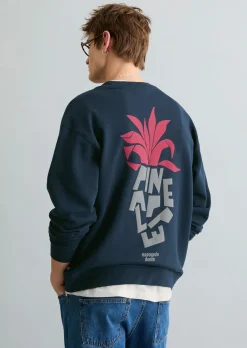 Sweatshirt relaxed mit großem Rückenprint