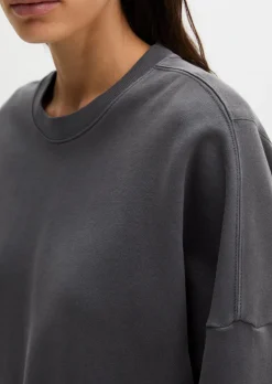 Sweatshirt relaxed mit recycelter Baumwolle