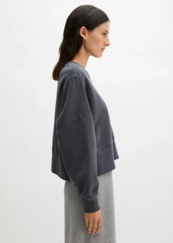 Sweatshirt relaxed mit recycelter Baumwolle