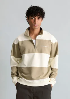 Sweat-Troyer relaxed mit Cut-&-Sew-Blockstreifen