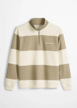 Sweat-Troyer relaxed mit Cut-&-Sew-Blockstreifen