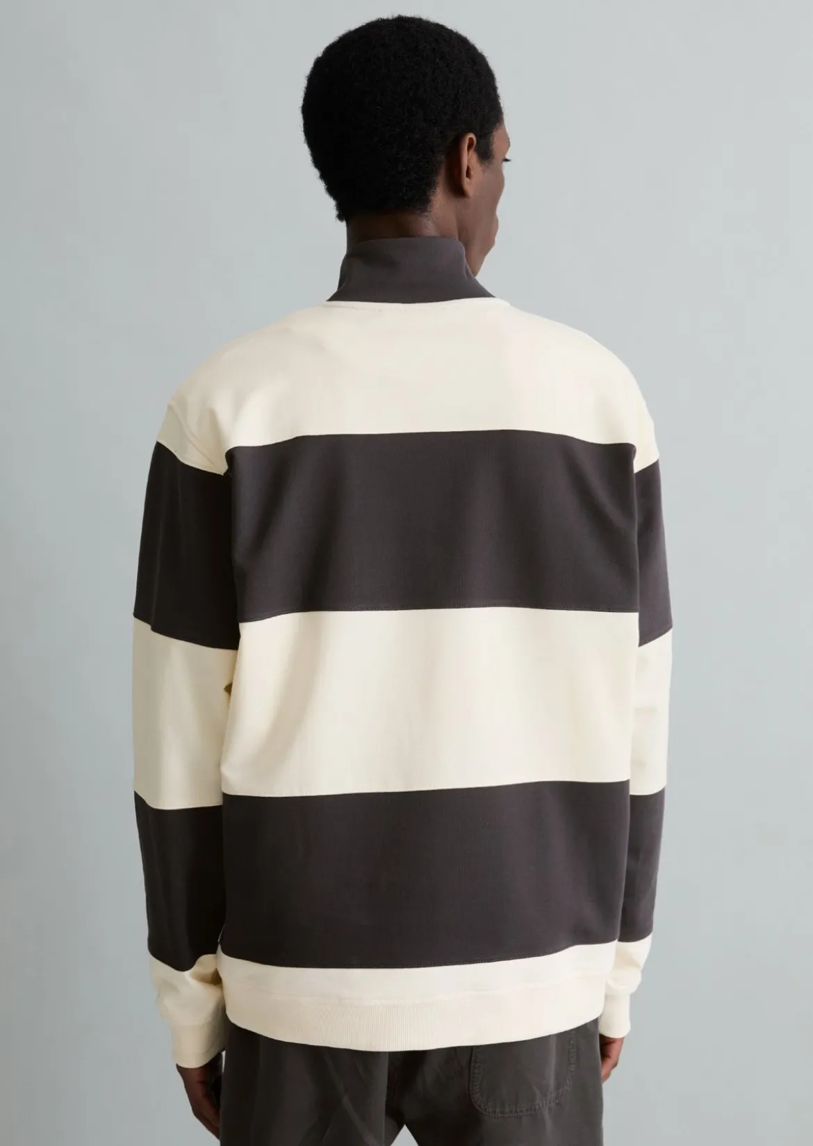 Sweat-Troyer relaxed mit Cut-&-Sew-Blockstreifen