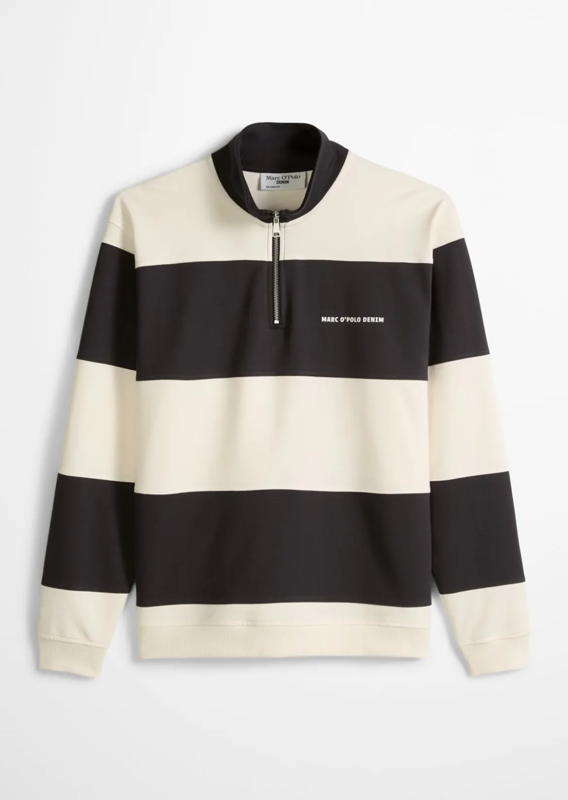 Sweat-Troyer relaxed mit Cut-&-Sew-Blockstreifen