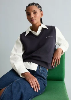 Sweat-V-Neck-Pullunder regular aus Organic Cotton