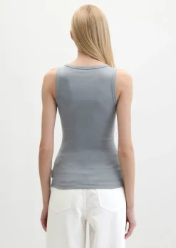 Tanktop regular aus elastischem Rippjersey