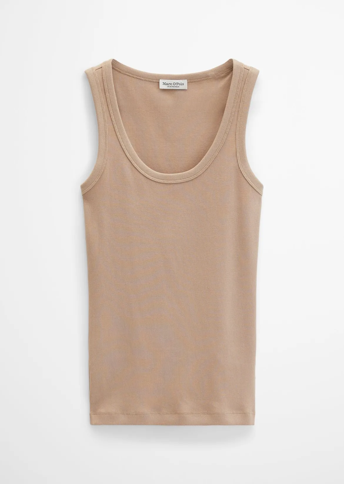 Tanktop regular aus elastischem Rippjersey