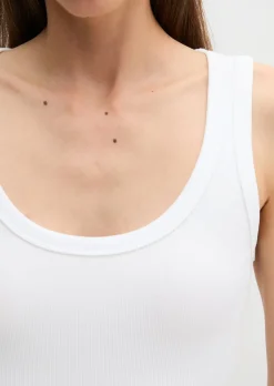 Tanktop regular aus elastischem Rippjersey