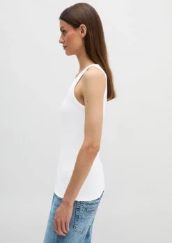 Tanktop regular aus elastischem Rippjersey