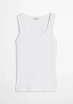 Tanktop regular aus elastischem Rippjersey