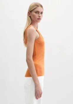 Tanktop regular aus elastischem Rippjersey