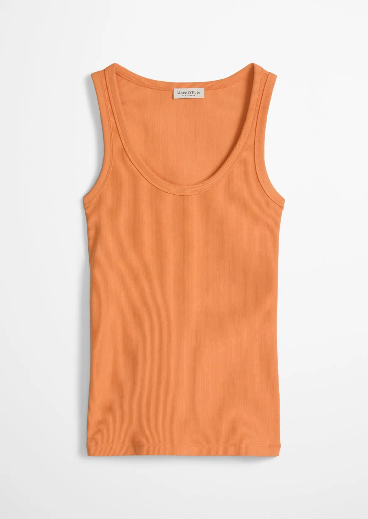 Tanktop regular aus elastischem Rippjersey