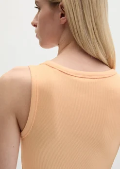 Tanktop regular aus elastischem Rippjersey