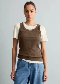 Tanktop regular aus Organic-Cotton-Rib-Jersey