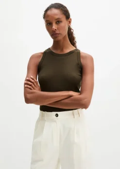 Tanktop regular aus Organic-Cotton-Rib-Jersey