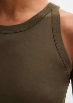 Tanktop regular aus Organic-Cotton-Rib-Jersey