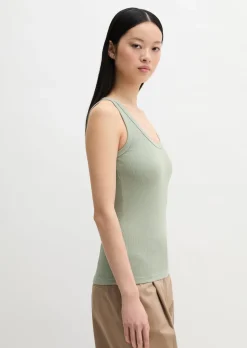 Tanktop slim aus Bio-Baumwoll-Stretch-Jersey