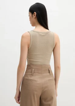 Tanktop slim aus Bio-Baumwoll-Stretch-Jersey