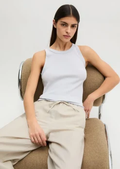 Tanktop slim aus Organic-Cotton-Rib-Jersey