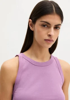Tanktop slim aus Organic-Cotton-Rib-Jersey