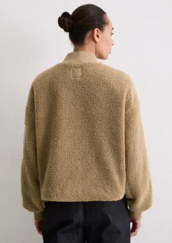Teddy-Blouson relaxed aus weichem Curly-Plüsch