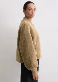Teddy-Blouson relaxed aus weichem Curly-Plüsch