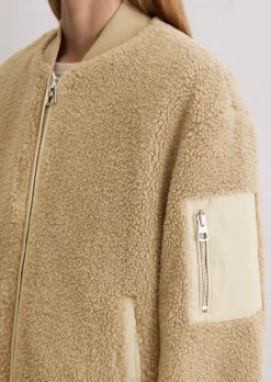 Teddymantel im Blouson-Stil relaxed aus weichem Curly-Plüsch
