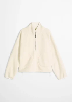 Teddy-Sweatshirt relaxed aus recyceltem Polyester