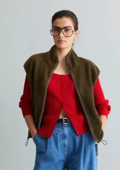 Teddyweste relaxed aus recyceltem Polyester