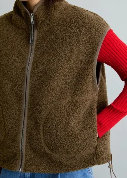 Teddyweste relaxed aus recyceltem Polyester