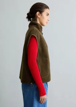 Teddyweste relaxed aus recyceltem Polyester