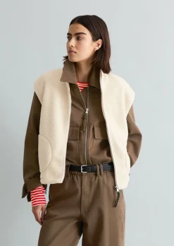 Teddyweste relaxed aus recyceltem Polyester