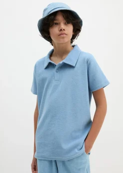 TEENS-BOYS Frottee-Poloshirt aus reiner Bio-Baumwolle